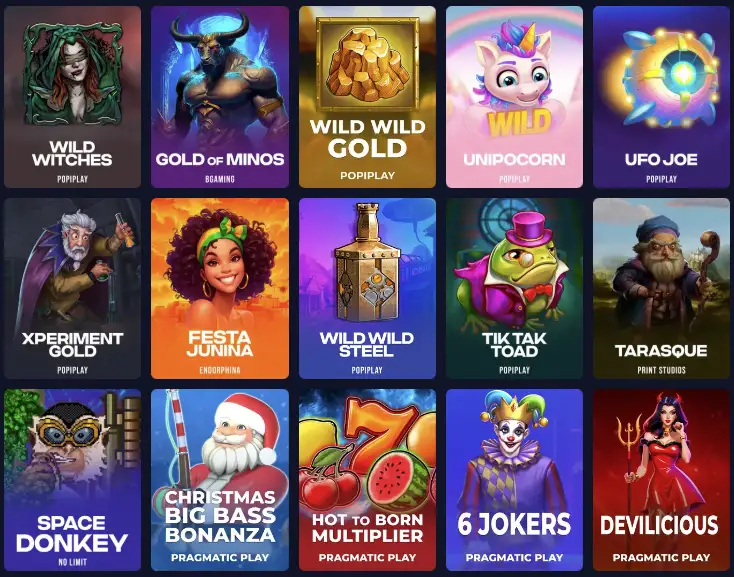 Een breed scala aan gokkasten, live games en crashgames bij Rainbet Casino